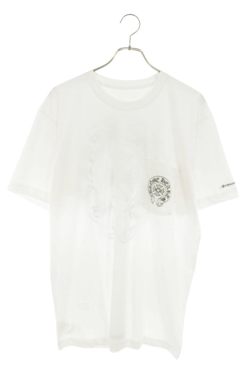 Chrome Hearts Back Horseshoe Print T-Shirt White Size L