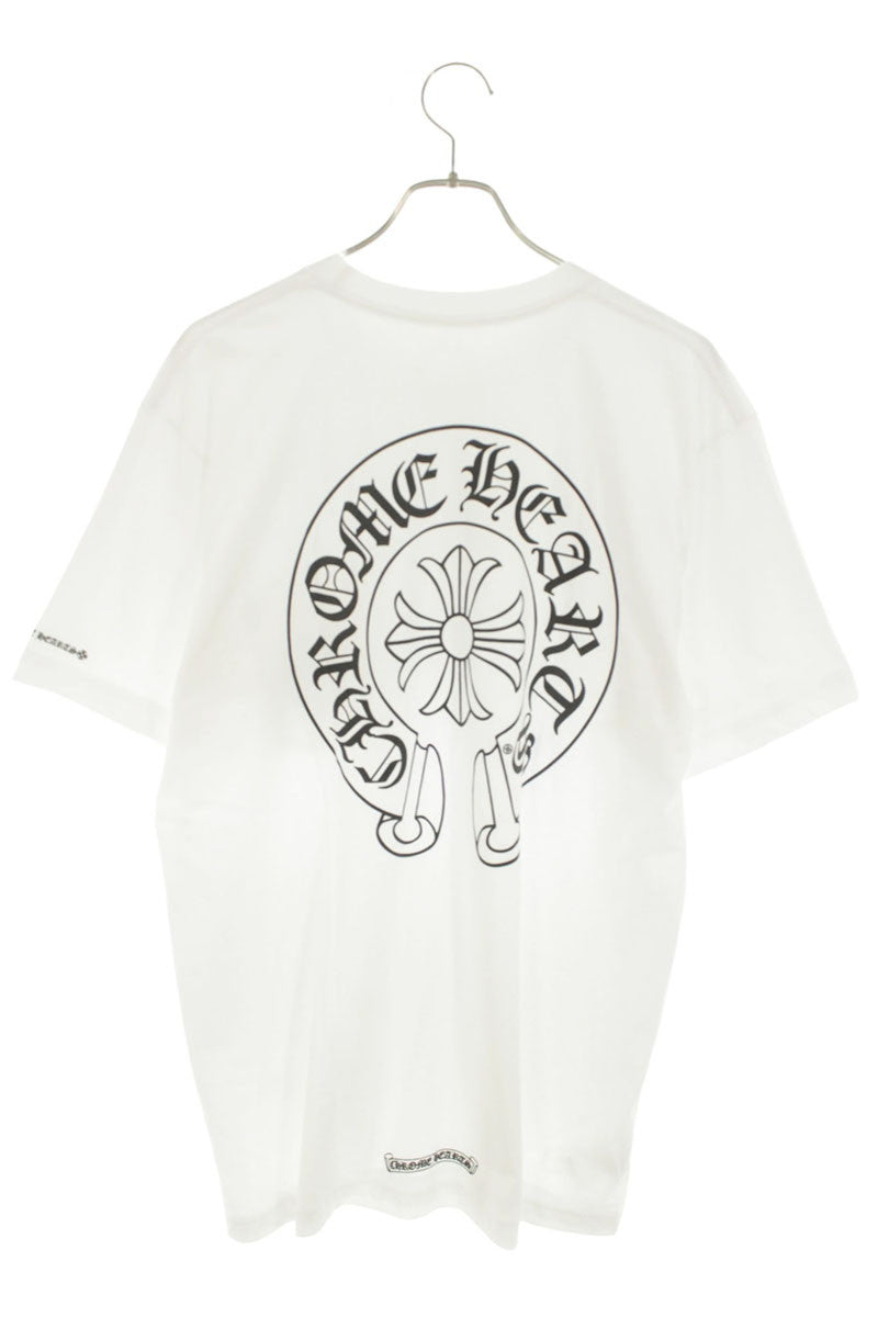 Chrome Hearts Back Horseshoe Print T-Shirt White Size L