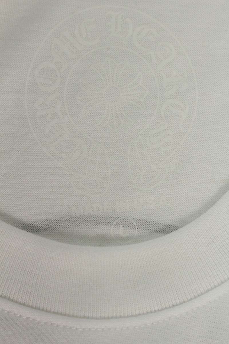 Chrome Hearts Back Horseshoe Print T-Shirt White Size L