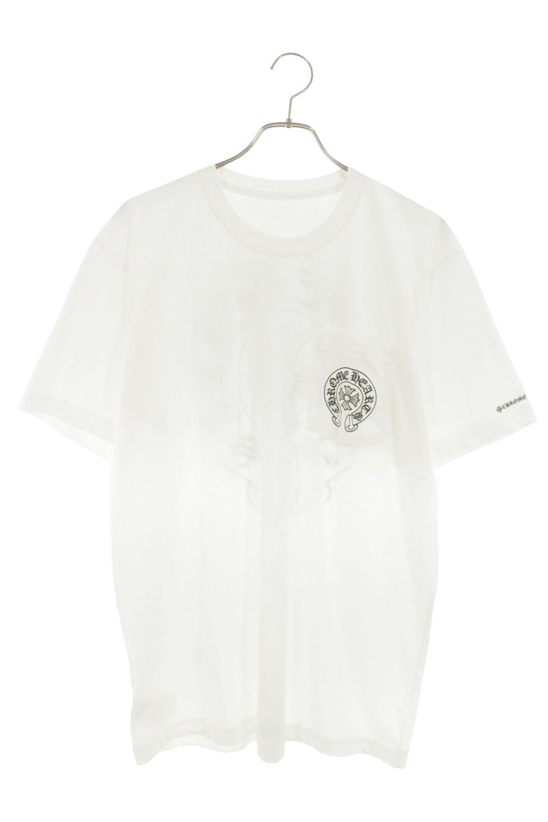 Chrome Hearts Back Horseshoe Print T-Shirt White Size L