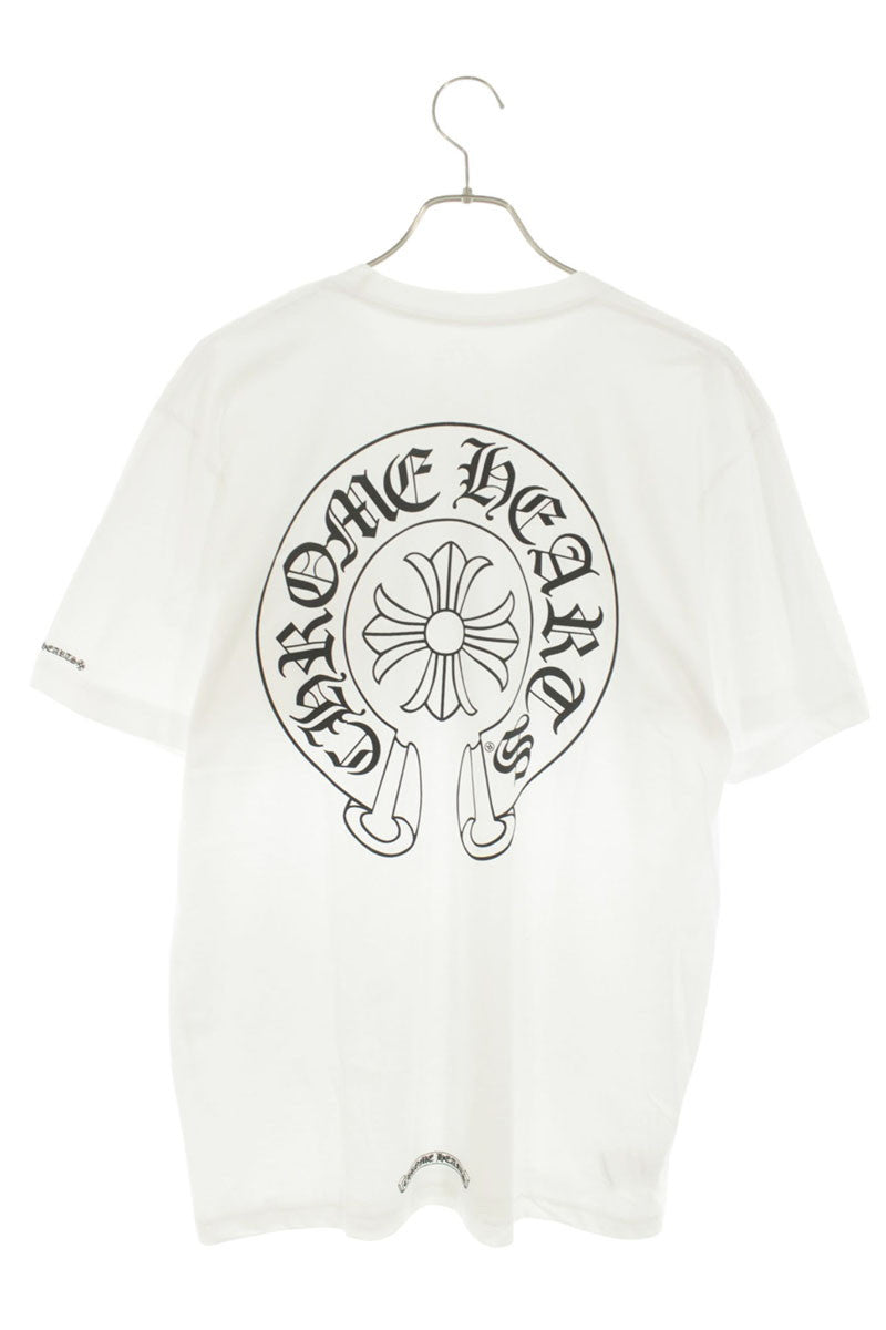 Chrome Hearts Back Horseshoe Print T-Shirt White Size L