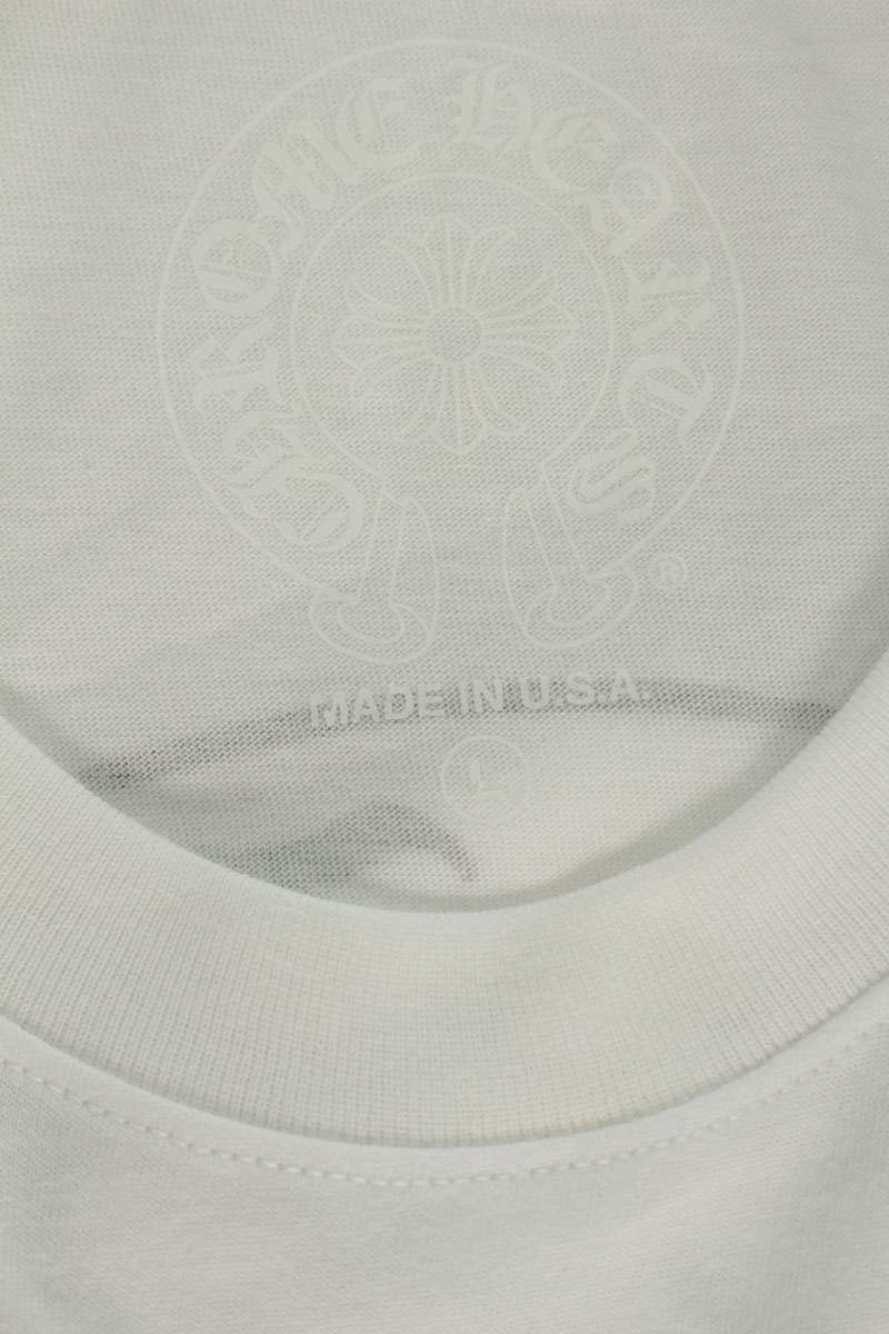 Chrome Hearts Back Horseshoe Print T-Shirt White Size L