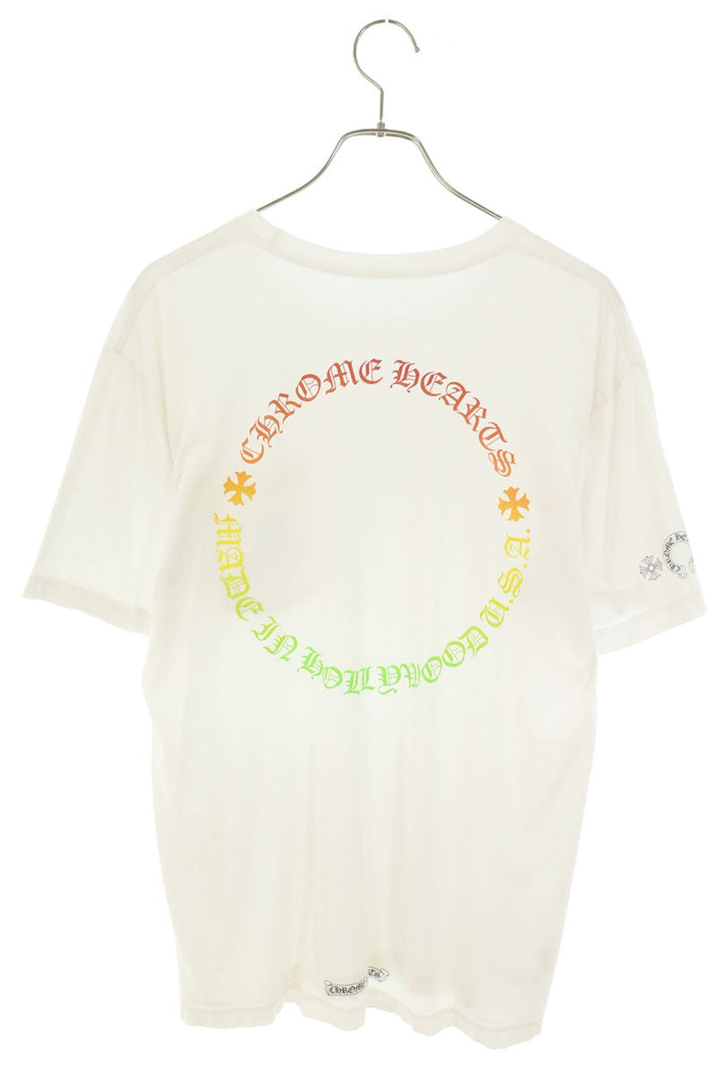 Chrome Hearts Back Circle Logo Pocket Tee White Multi Size L