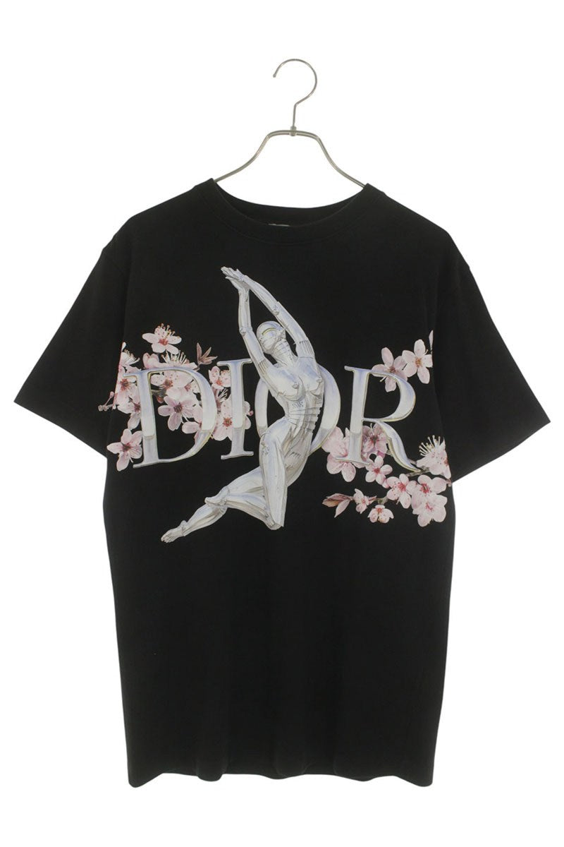 DIOR Black Robot Logo Print T-Shirt Size S