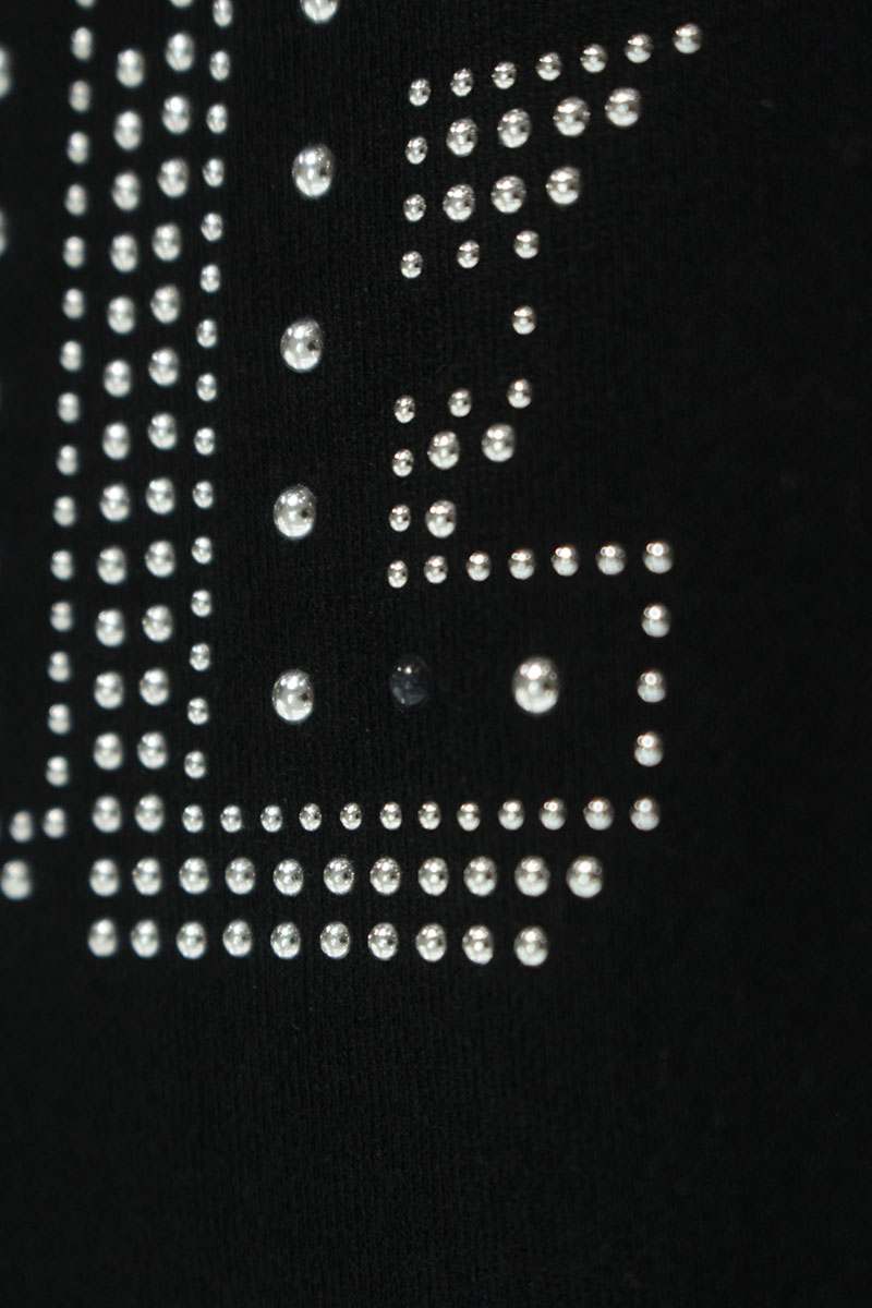 CELINE Black Stud Logo Loose Fit T-Shirt Size XS