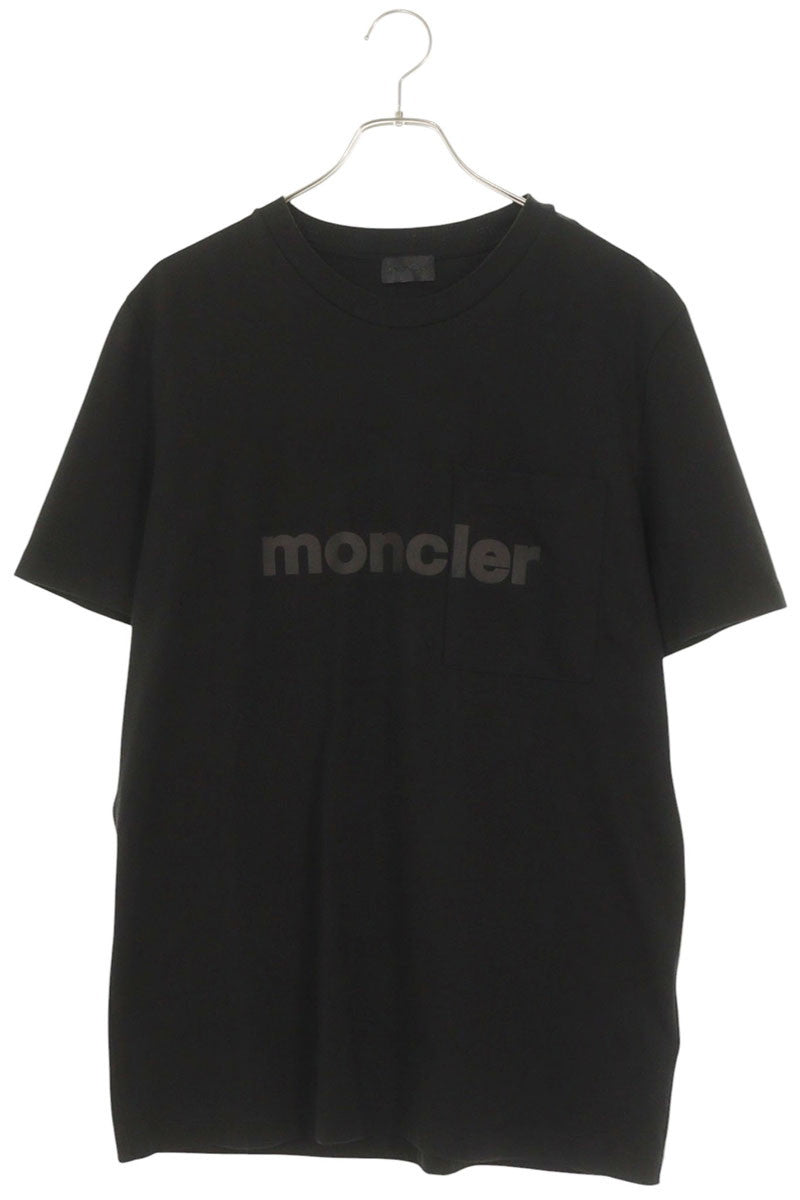 MONCLER 21SS Logo Print Pocket T-Shirt Black Size XL