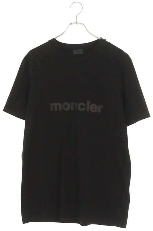 MONCLER 21SS Logo Print Pocket T-Shirt Black Size XL
