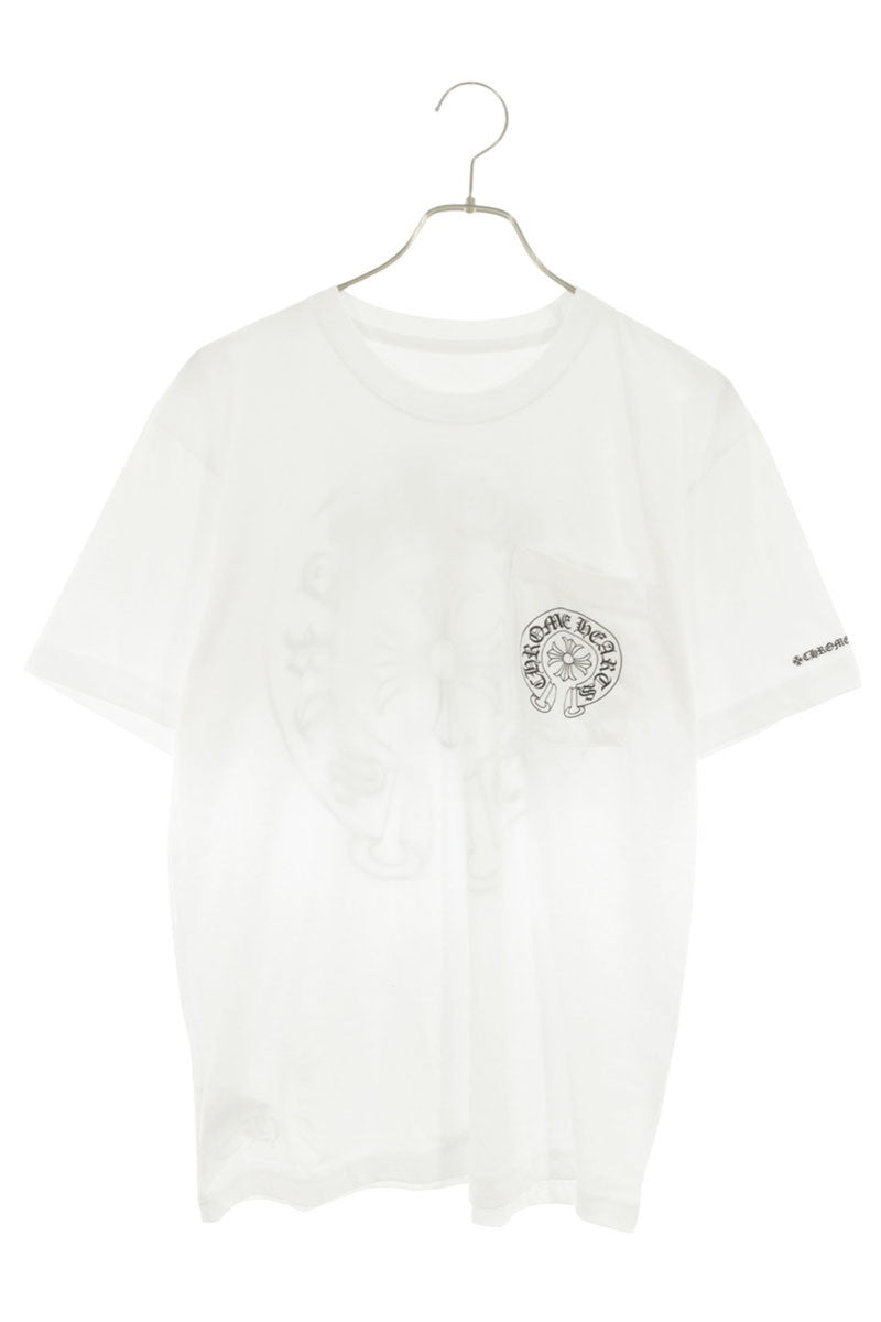 Chrome Hearts Back Horseshoe Print T-Shirt White Size M