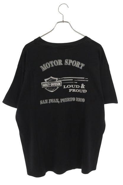 Harley-Davidson Snake Print T-Shirt Black Size XL