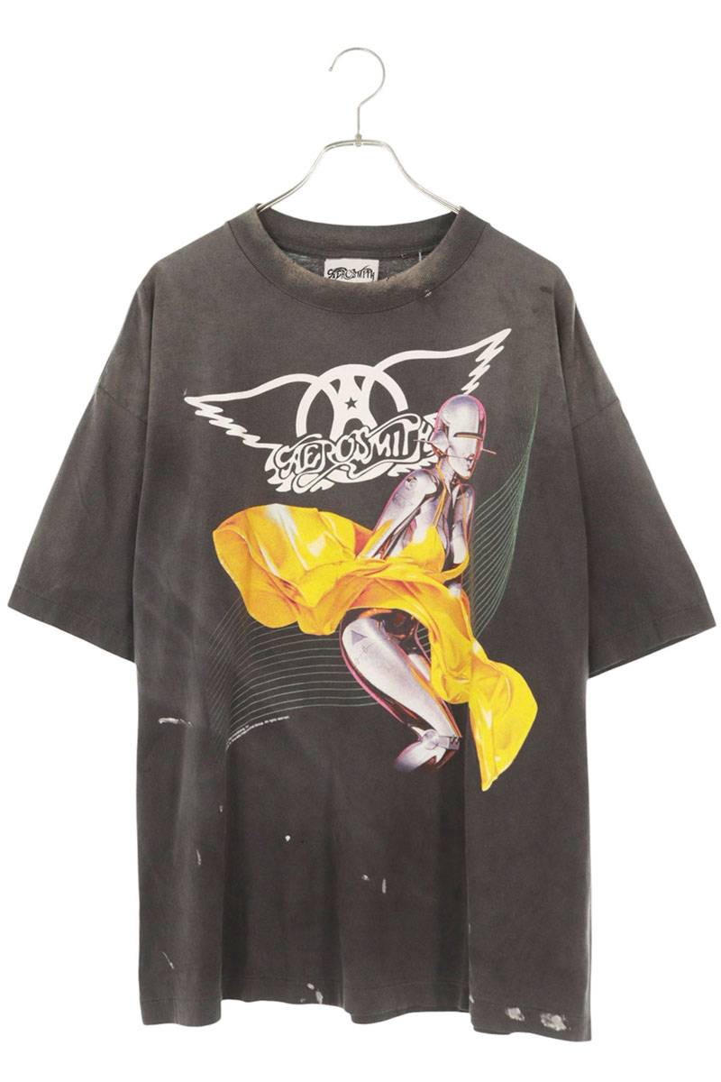 SAINT MICHAEL 26SS Vintage Band Print Tee Black Size XL