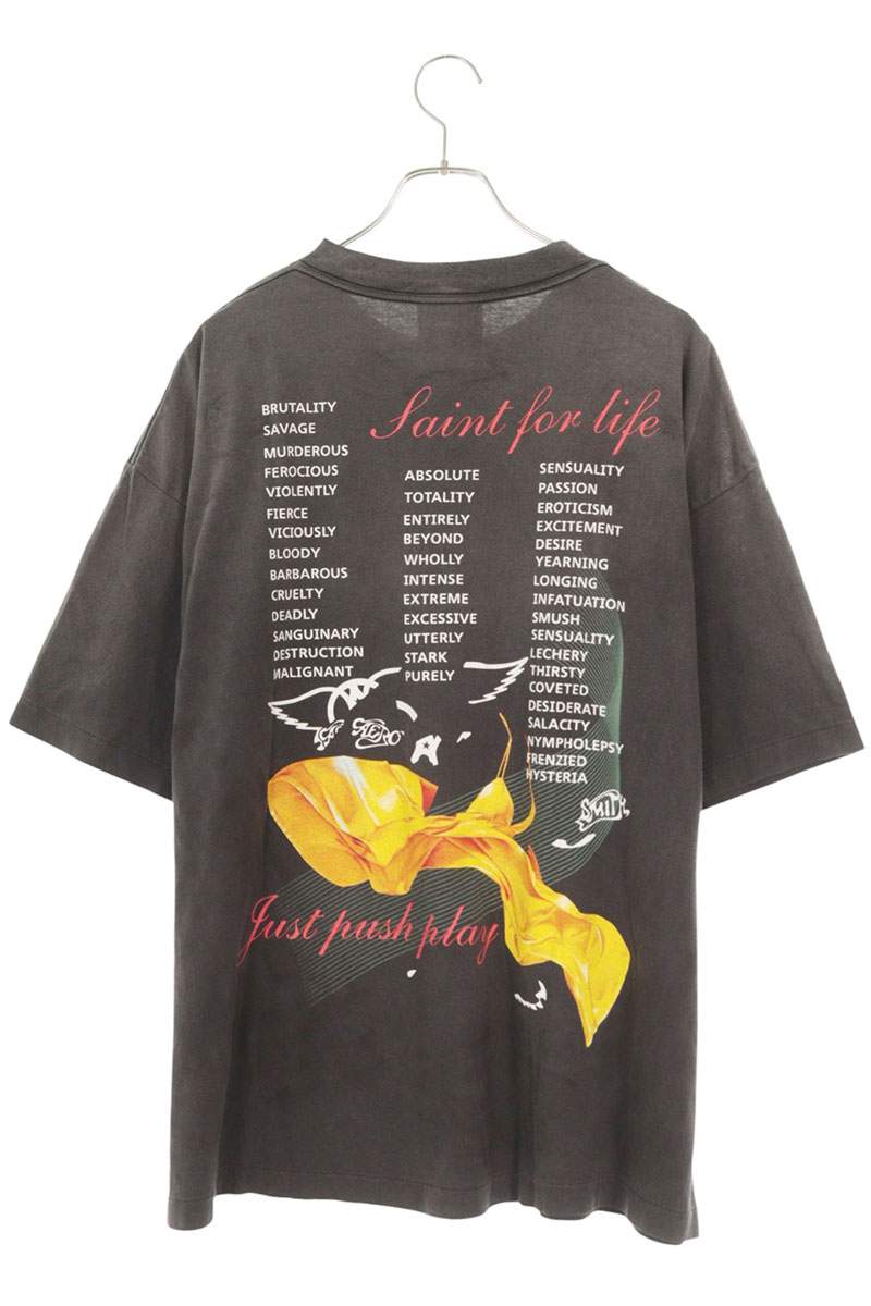 SAINT MICHAEL 26SS Vintage Band Print Tee Black Size XL
