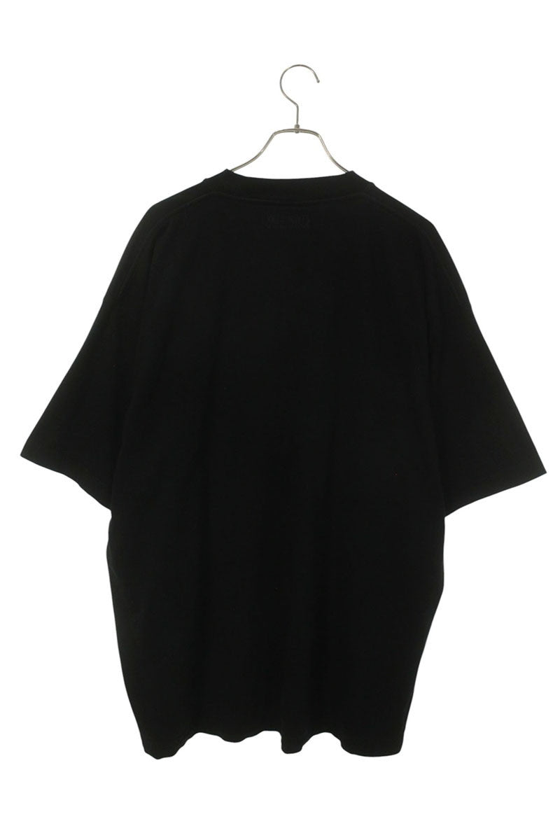 VETEMENTS Black Embossed Logo Oversized T-Shirt Size S