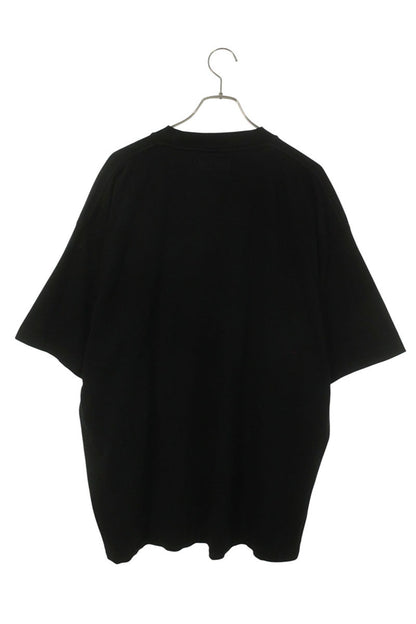 VETEMENTS Black Embossed Logo Oversized T-Shirt Size S