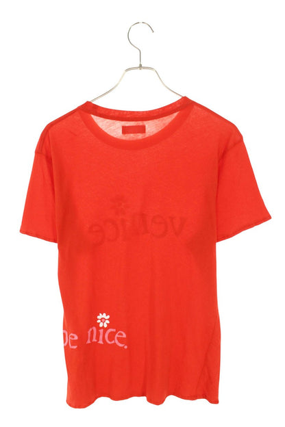 ERL "Venice Be Nice" Print T-Shirt Red Size M