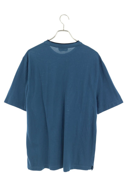 HERMES 26SS Saddle Stitch Pocket T-Shirt Blue Size XL