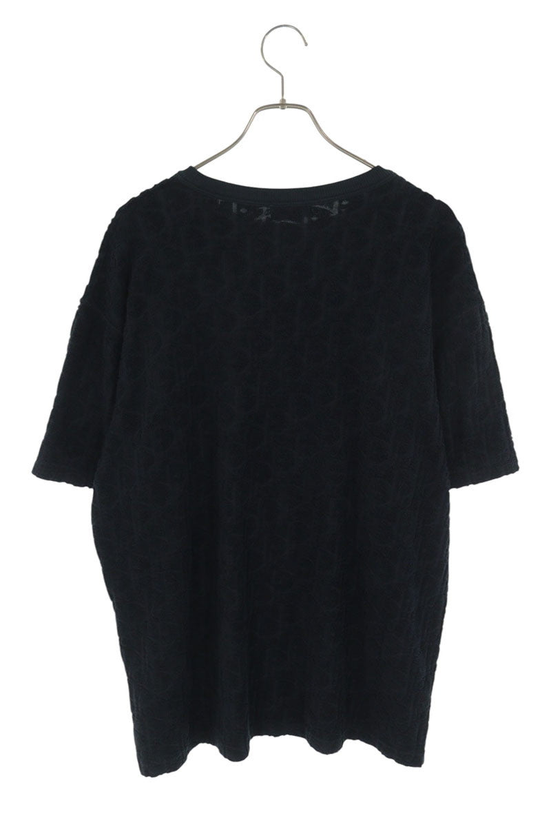 DIOR Oblique Jacquard Terry T-Shirt Navy Size L