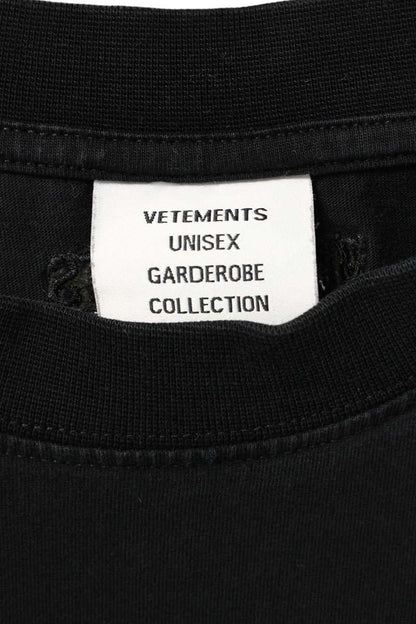 VETEMENTS 21SS Haute Couture Logo T-Shirt Black Size XS