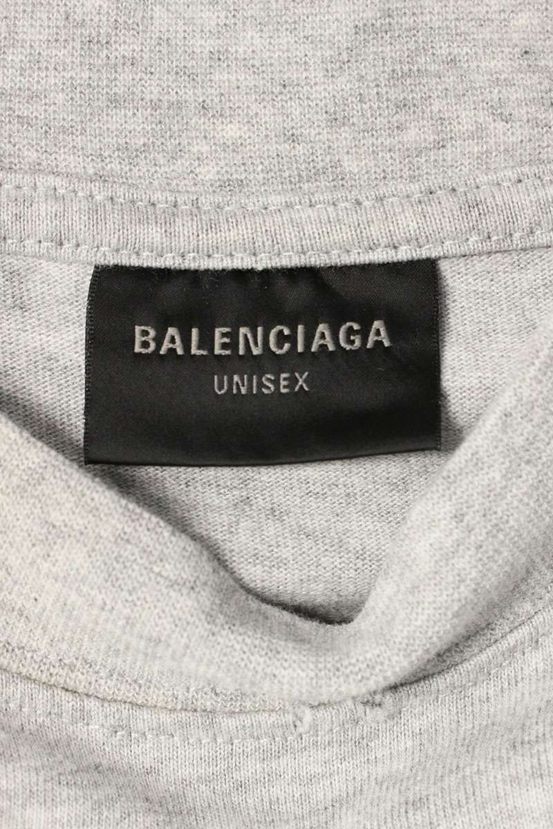 BALENCIAGA 23AW BE KIND Distressed Tee Gray Size XS