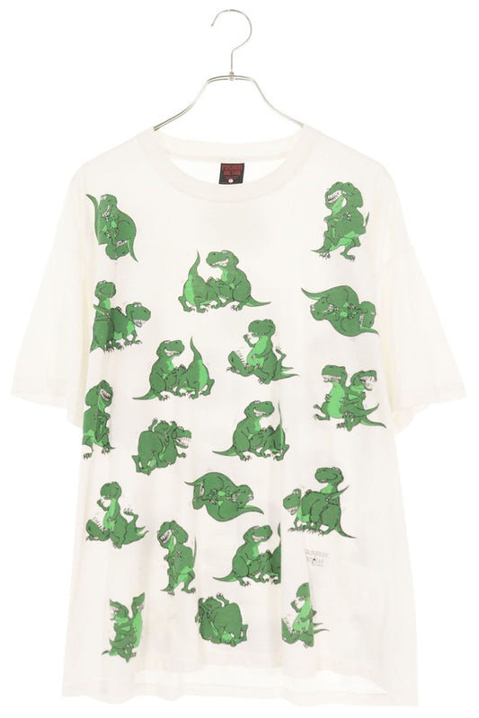 VINTAGE Dinosaur All-Over Print T-Shirt Multi Size L