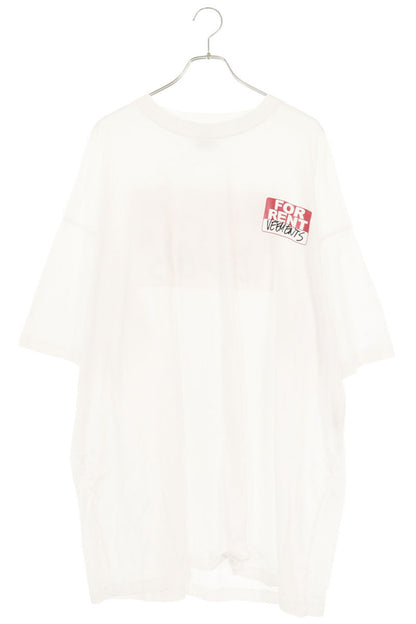 VETEMENTS White FOR RENT Print Oversized Tee Size M