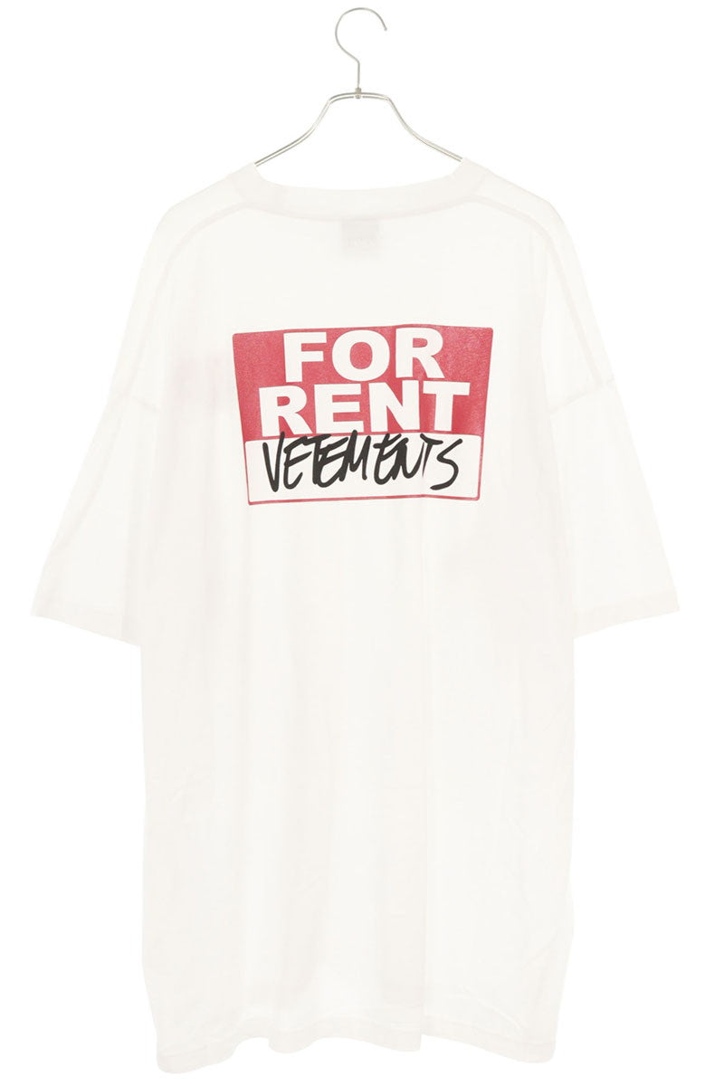 VETEMENTS White FOR RENT Print Oversized Tee Size M
