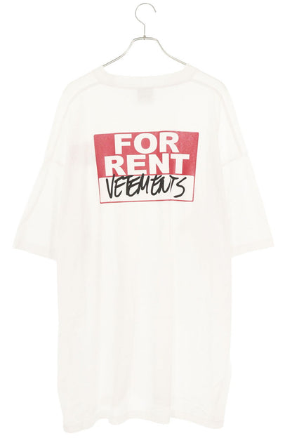 VETEMENTS White FOR RENT Print Oversized Tee Size M