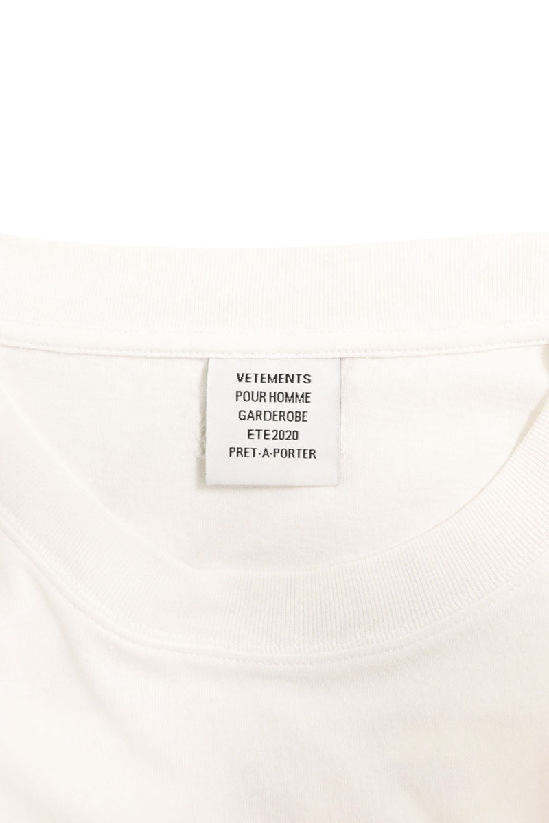 VETEMENTS White FOR RENT Print Oversized Tee Size M