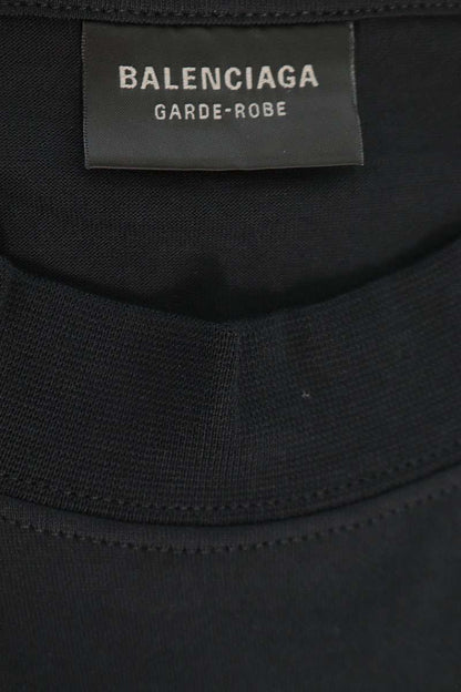 BALENCIAGA Oversized Cotton T-Shirt Black Size L