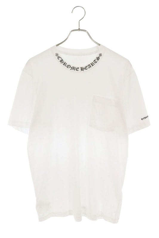 Chrome Hearts Neck Logo Print T-shirt White Size M