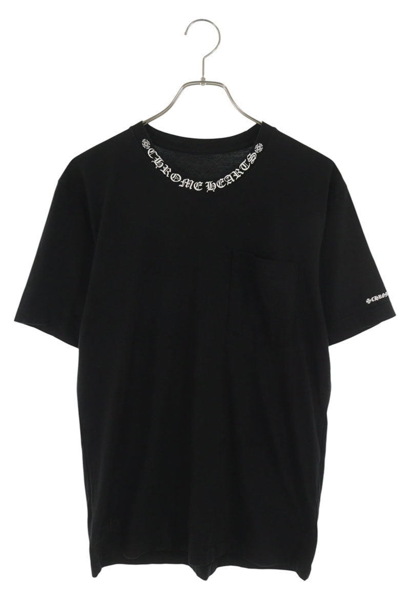 Chrome Hearts Neck Logo Print T-shirt Black Size M