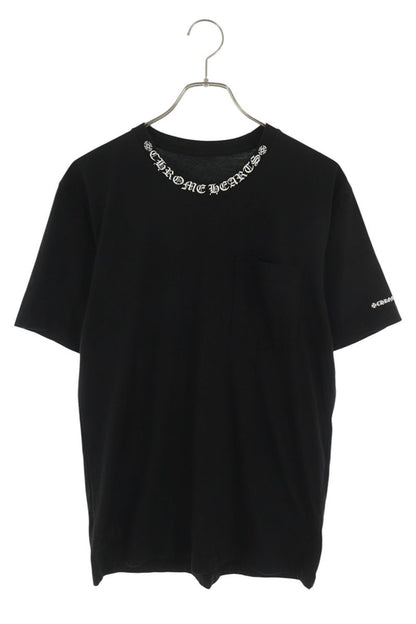 Chrome Hearts Neck Logo Print T-shirt Black Size M