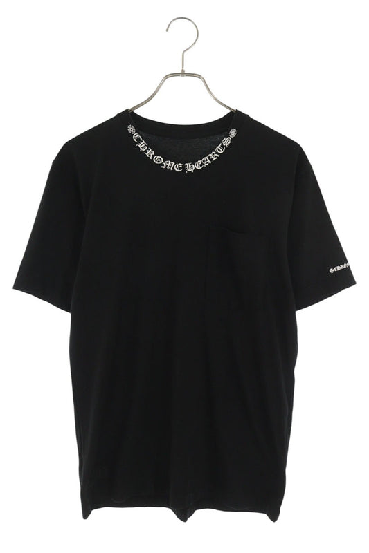 Chrome Hearts Neck Logo Print T-shirt Black Size M