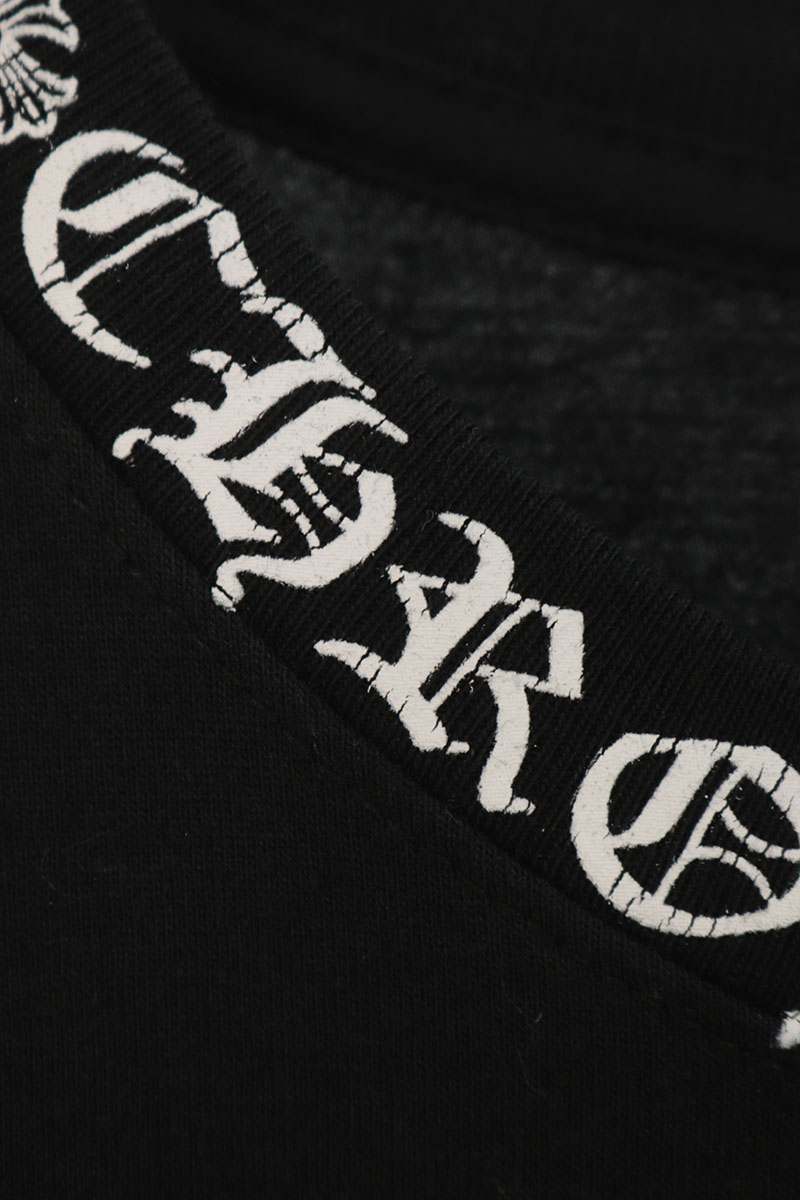 Chrome Hearts Neck Logo Print T-shirt Black Size M