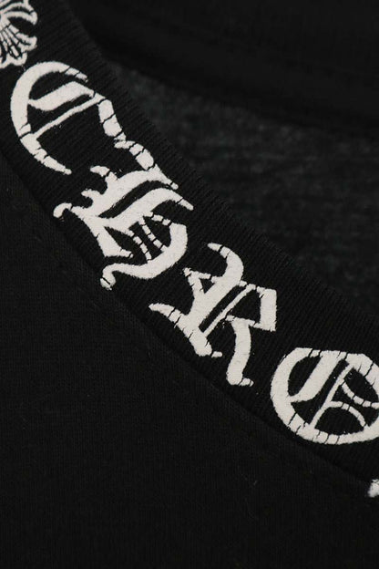 Chrome Hearts Neck Logo Print T-shirt Black Size M