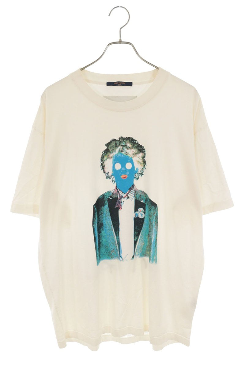 LOUISVUITTON Graffiti Print T-shirt White Size XXL