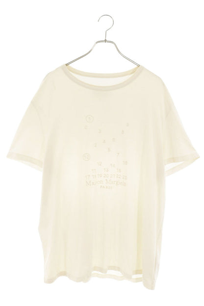 Maison Margiela 23SS Calendar Logo Embroidered Tee Size XL