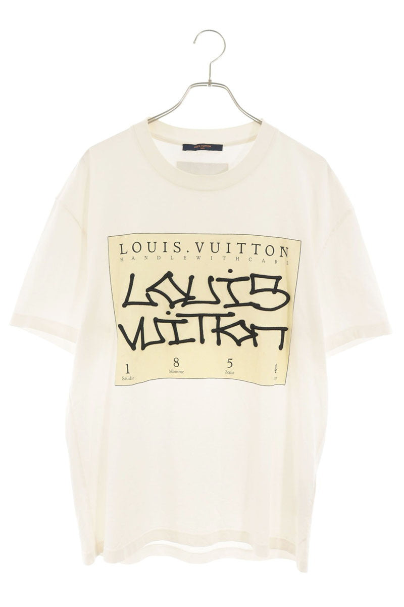LOUISVUITTON Graphic Embroidered T-shirt White Size L
