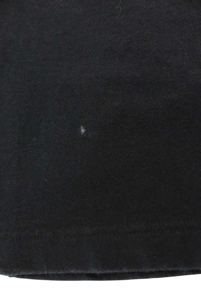 PRADA Triangle Logo Brooch Cotton T-Shirt Black Size L