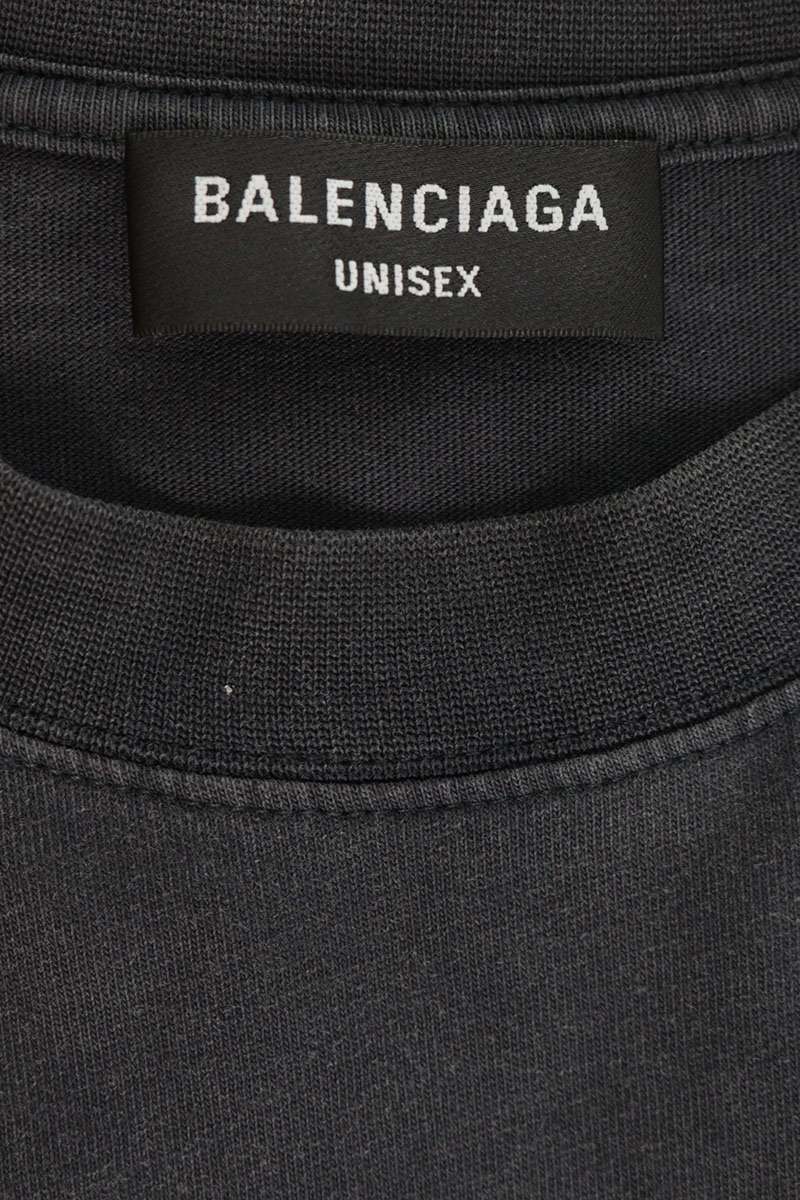 BALENCIAGA BB Logo Embroidered T-shirt Black Size XS