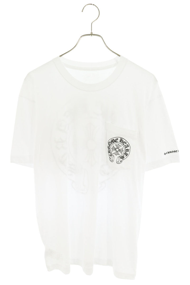 Chrome Hearts CH T-SHRT Back Horseshoe Print White Size L