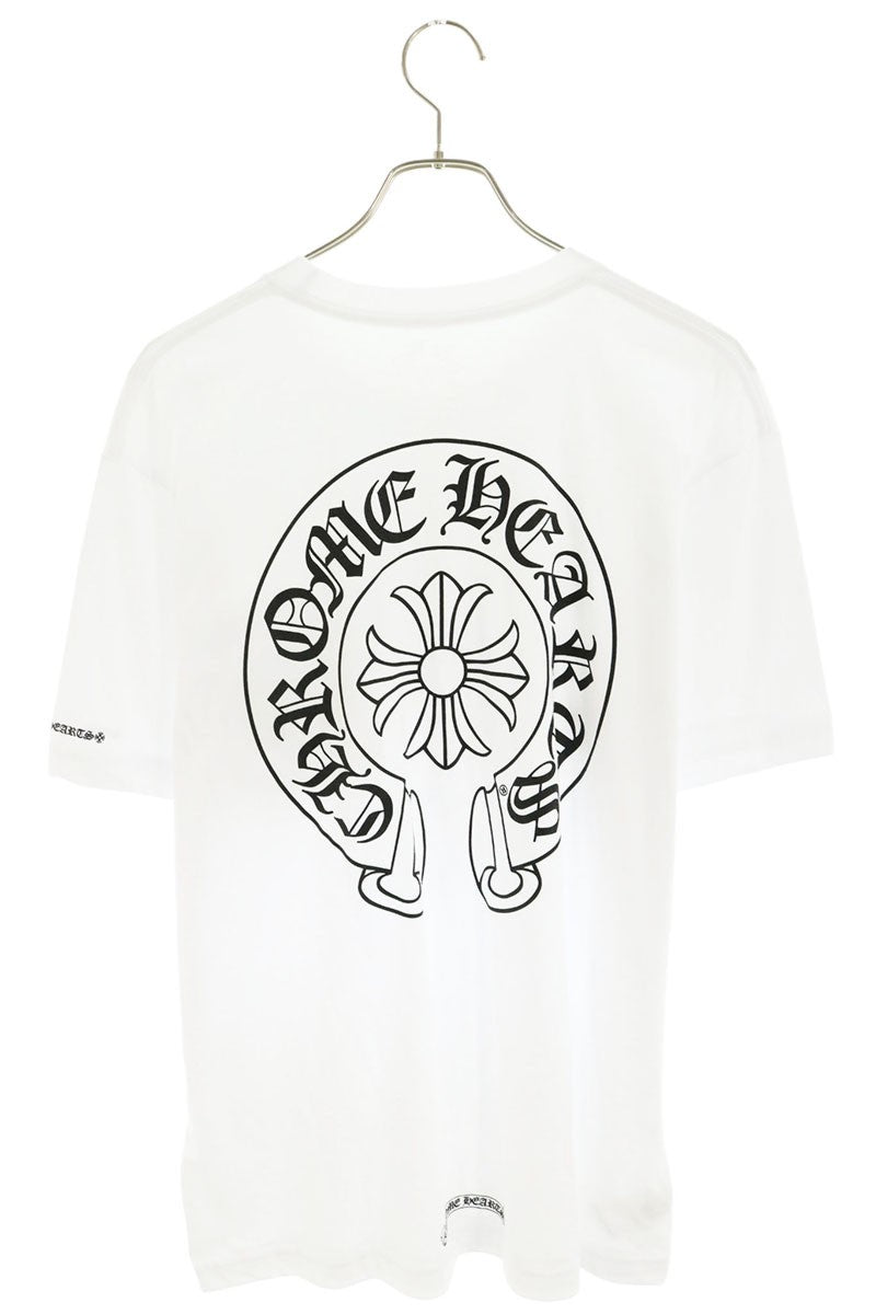 Chrome Hearts CH T-SHRT Back Horseshoe Print White Size L