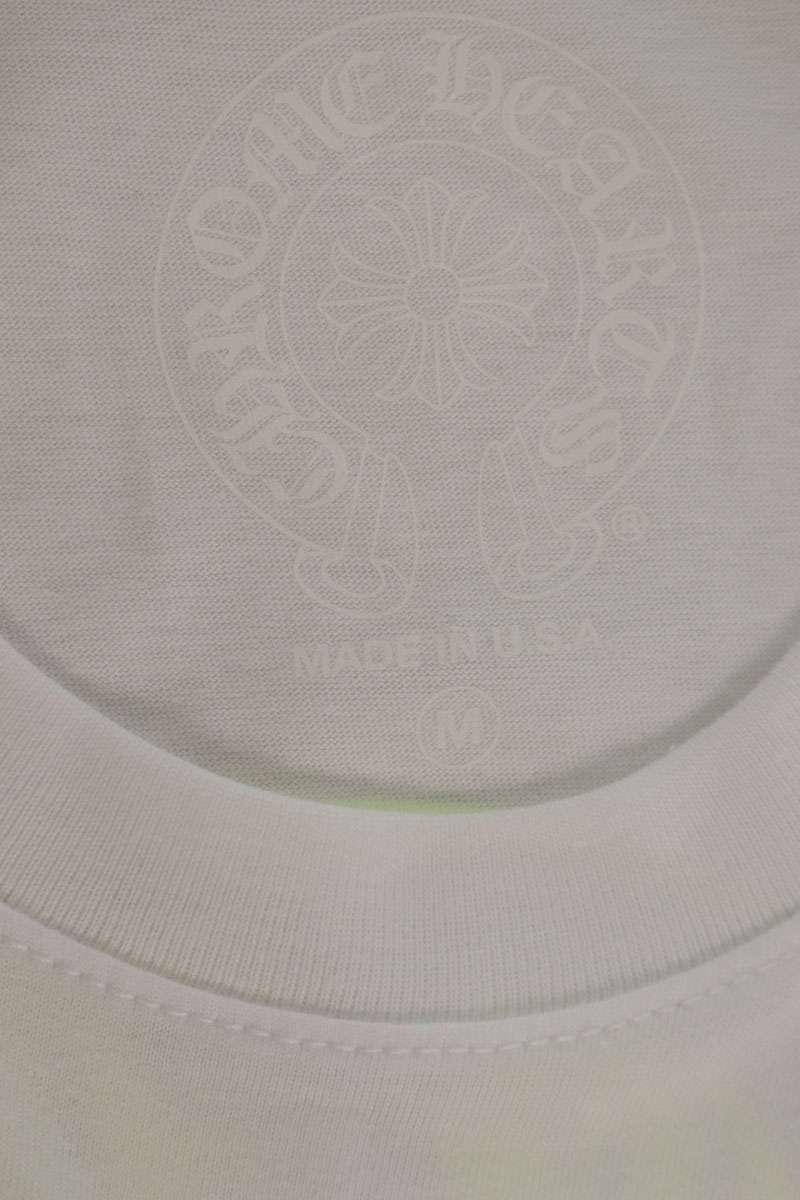 Chrome Hearts Back Horseshoe Print Tee White Cotton Size M