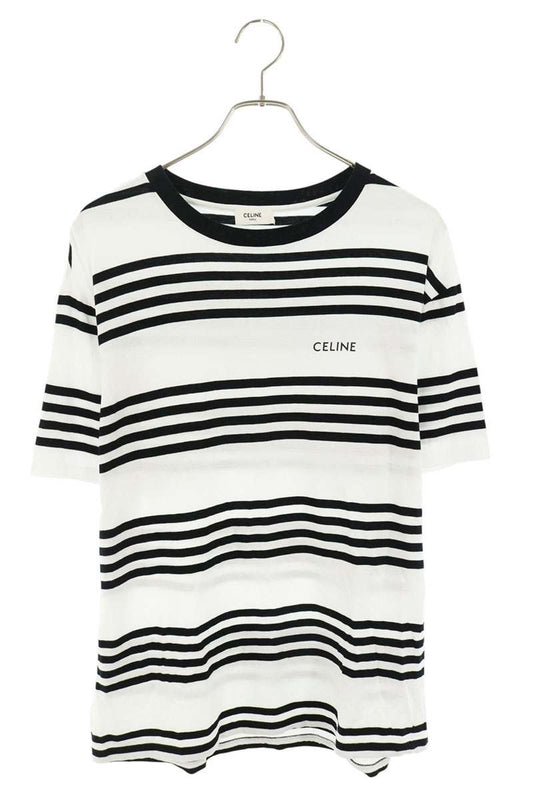 CELINE Loose Stripe Cotton T-Shirt Multi Size S