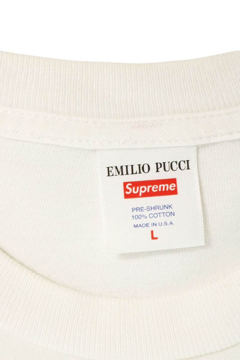 SUPREME 21SS White/Blue Pucci Box Logo Tee Size L