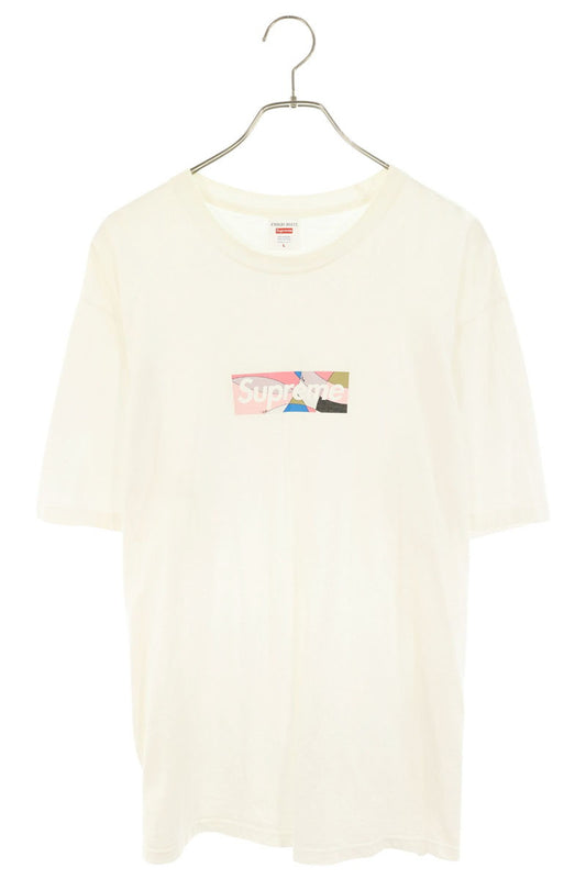 SUPREME 21SS White/Pink Pucci Box Logo Tee Size L