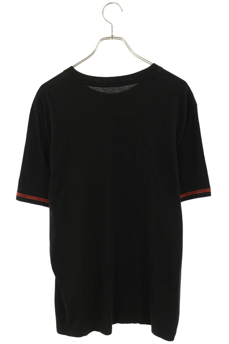 MONCLER Flocked Logo T-Shirt Black Size L