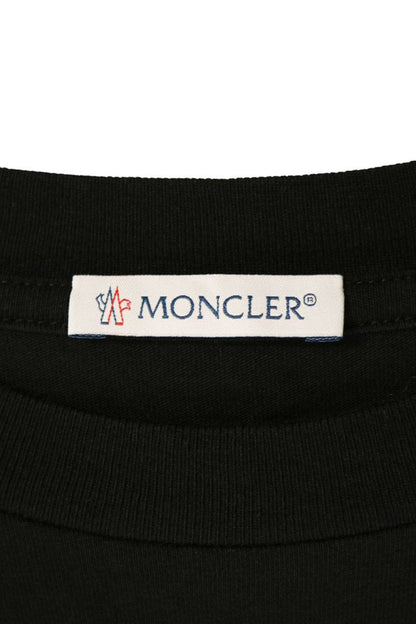 MONCLER Flocked Logo T-Shirt Black Size L