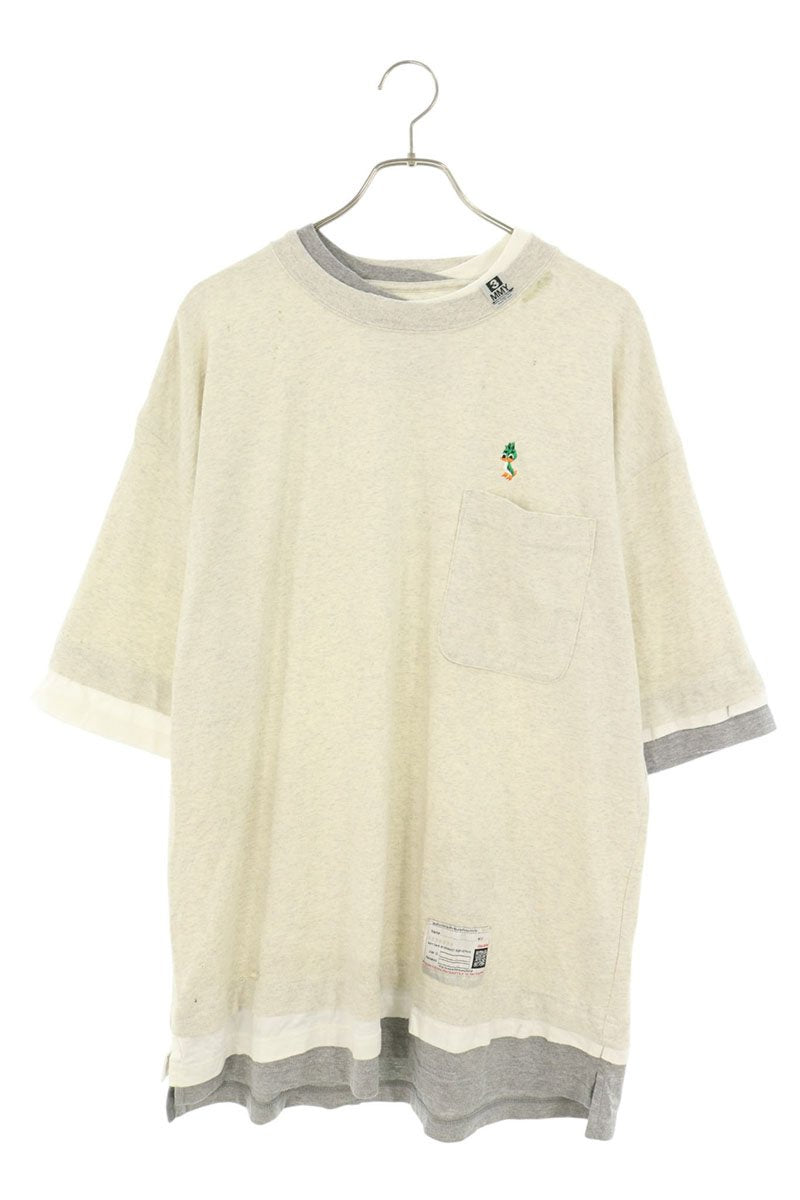 MIHARAYASUHIRO Gray Distressed Triple Layered Tee Size 46