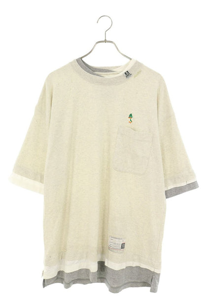 MIHARAYASUHIRO Gray Distressed Triple Layered Tee Size 46