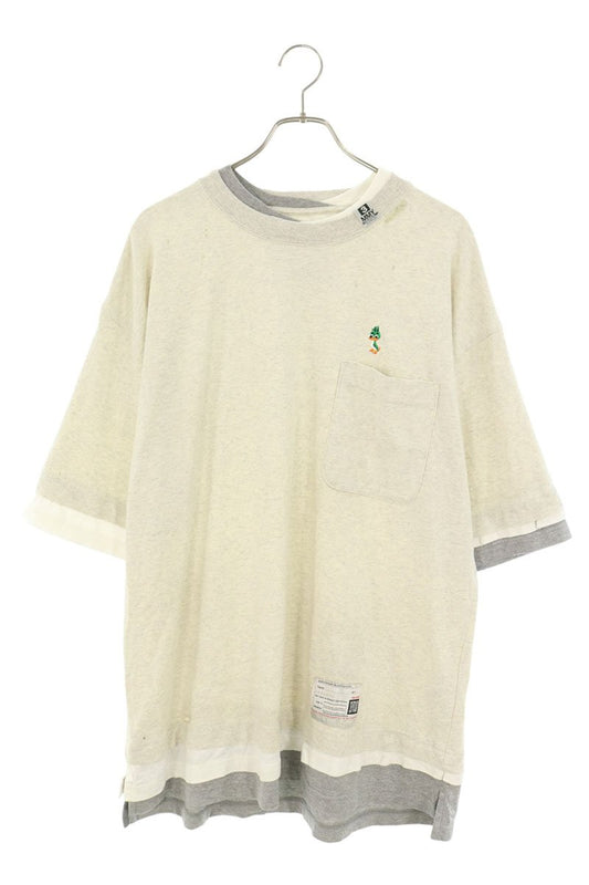 MIHARAYASUHIRO Gray Distressed Triple Layered Tee Size 46